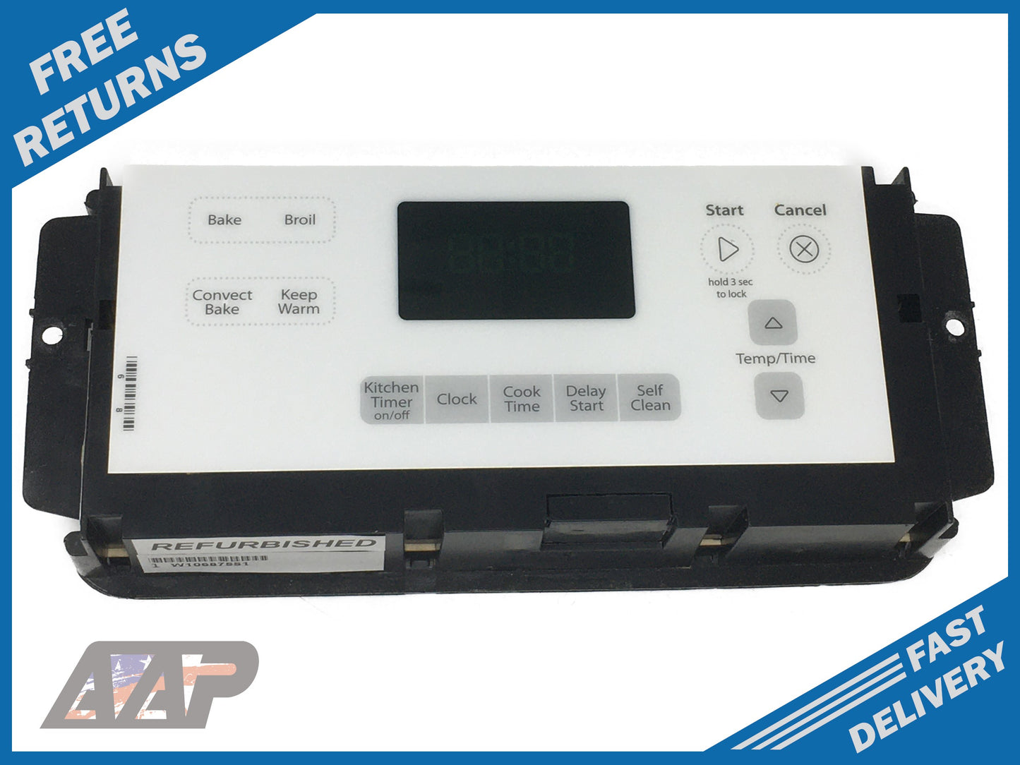 W10687551 White Stove Control⚡2 Year Warranty ⚡ Fast Shipping⚡