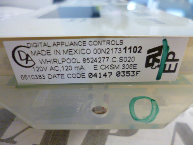8524277 6610383 Whirlpool White (Yellowed) Stove Control ⚡2 Year Warranty ⚡ Fast Shipping⚡