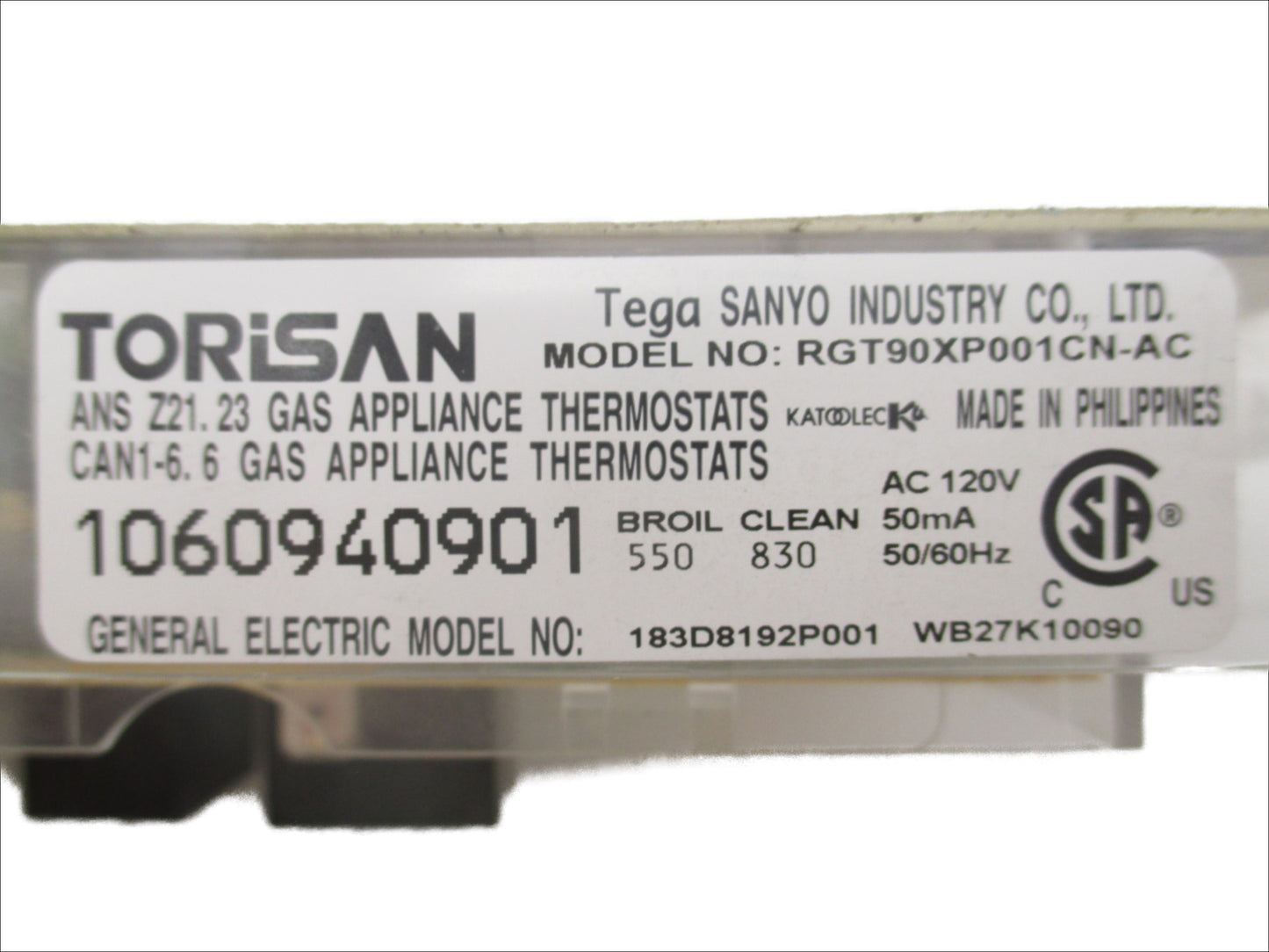 183D8192P001 WB27K10090 White GE GAS Stove Control ⚡2 Year Warranty ⚡ Fast Shipping⚡