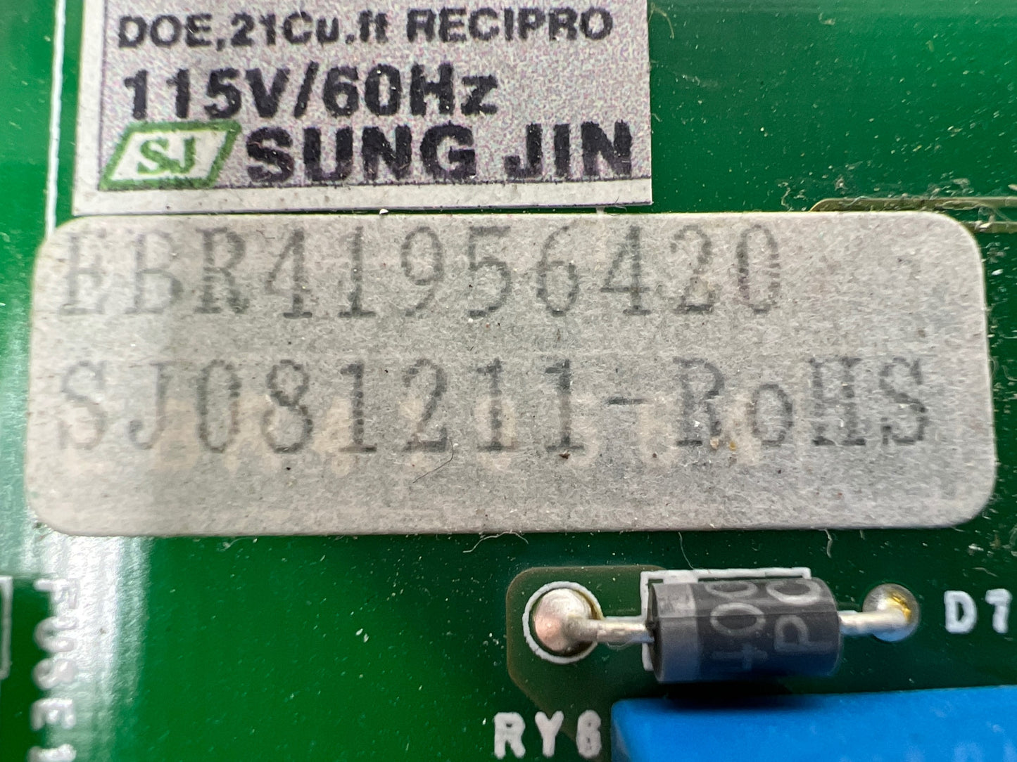 EBR41956420 LG Refrigerator Control Board *1 Year Guaranty* FAST SHIP