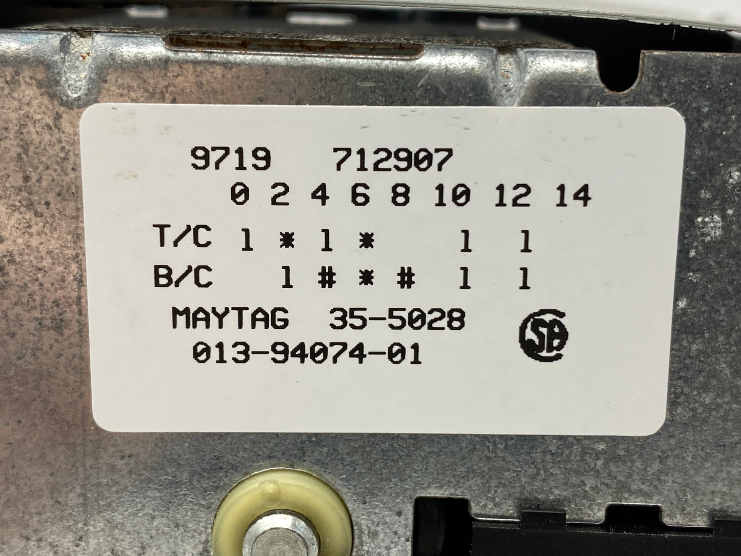 35-5028 Kenmore Whirlpool Maytag Washer Timer REFURBISHED *LIFETIME Guarantee*
