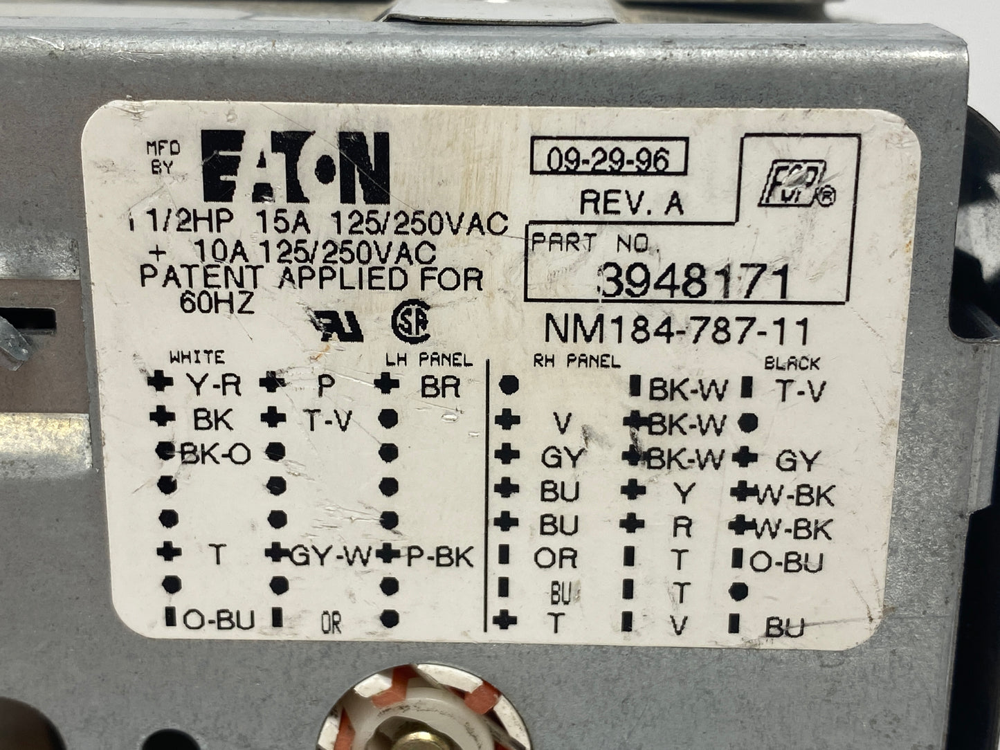 3948171 AAP REFURBISHED Whirlpool Washer Timer LIFETIME Guarantee 2-3 DayDeliver