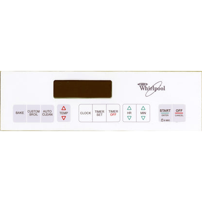 NEW! Stove Overlay Display Face Works With 3195182 3195112 3195100 White Oven Control ⚡️2 Year Warranty⚡️Fast Shipping⚡️