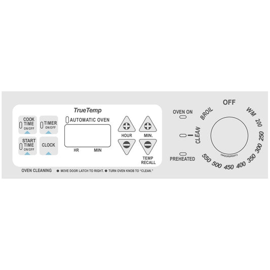 ⭐NEW! Stove Overlay Display Face Works With gray 191D2818P001 WB27T10229 Oven Control ⭐ Fast Shipping!