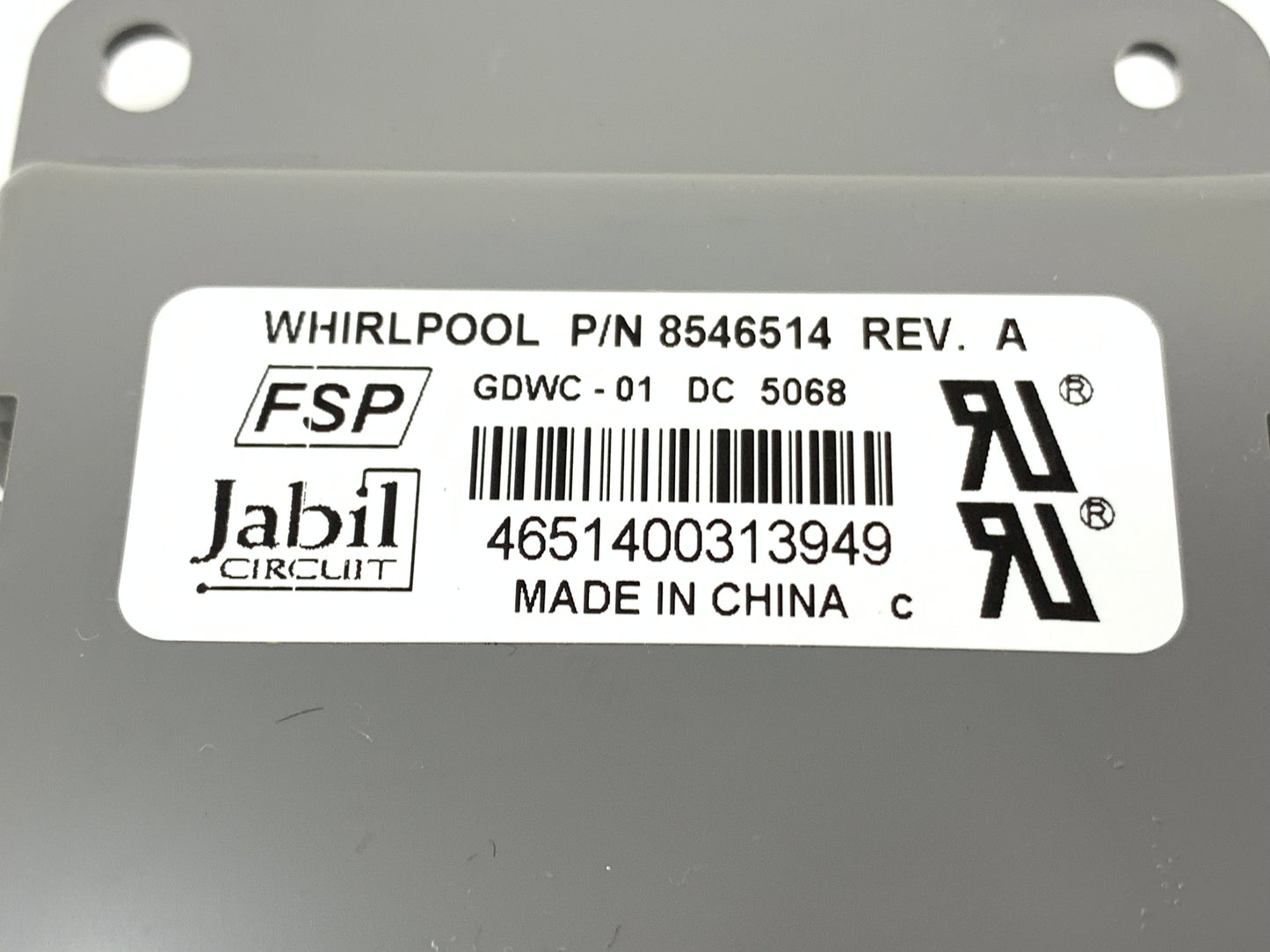 8546514 REFURBISHED Whirlpool Dishwasher Control *LIFETIME Guarantee*