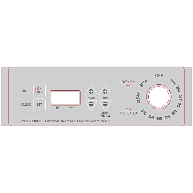 ⭐NEW! Stove Overlay Display Face Works With 164D3762P003 WB27T10103 Oven Control ⭐ Fast Shipping!