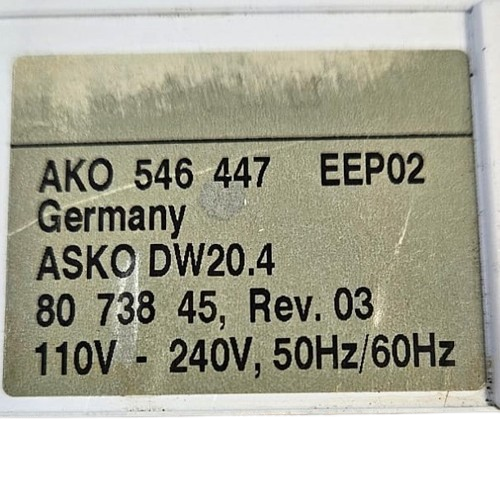 Genuine OEM ASKO Control Board 8073845🔥 2 Year Warranty 🔥 Fast Shipping 🔥