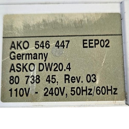 Genuine OEM ASKO Control Board 8073845🔥 2 Year Warranty 🔥 Fast Shipping 🔥