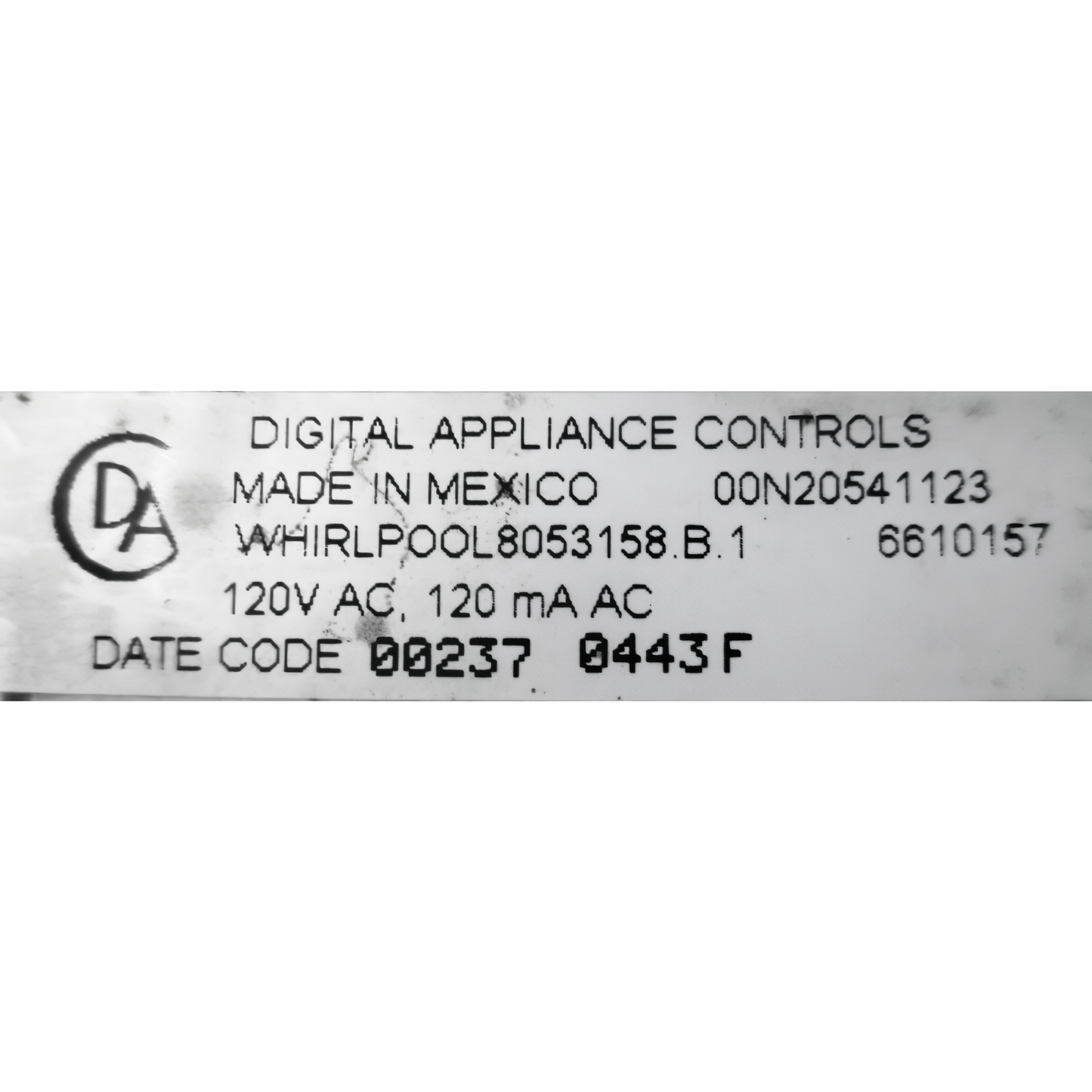 8053158  White Whirlpool Stove Control ⚡2 Year Warranty ⚡ Fast Shipping⚡