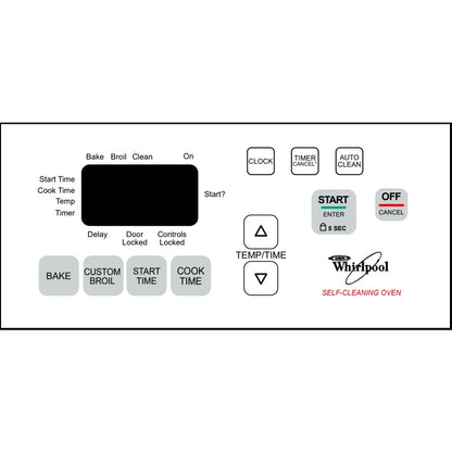 NEW! Stove Overlay Display Face Works With 8524303 6610397 WP6610457 Oven Control ⚡️2 Year Warranty⚡️Fast Shipping⚡️