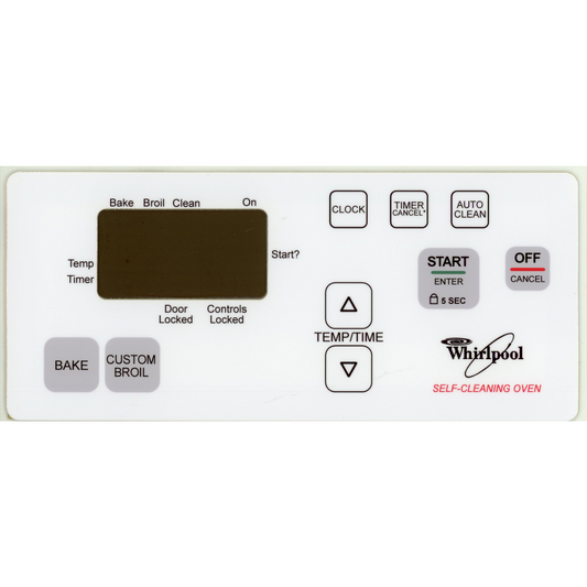 NEW! Stove Overlay Display Face Works With 8524277 6610383 6610457 Oven Control ⚡️2 Year Warranty⚡️Fast Shipping⚡️