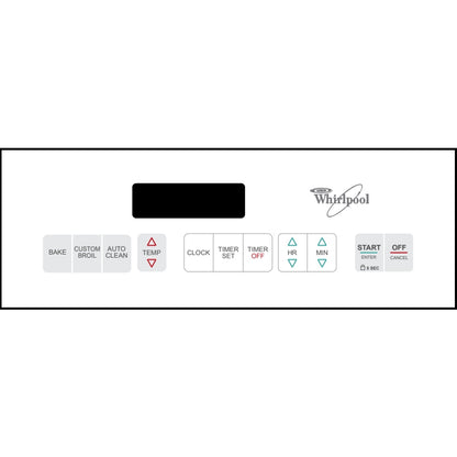 NEW! Stove Overlay Display Face Works With 3195182 3195112 3195100 White Oven Control ⚡️2 Year Warranty⚡️Fast Shipping⚡️