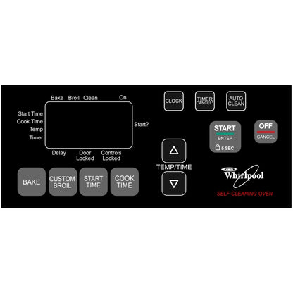 NEW! Stove Overlay Display Face Works With 8524300 6610271 8273747 Oven Control ⚡️2 Year Warranty⚡️Fast Shipping⚡️