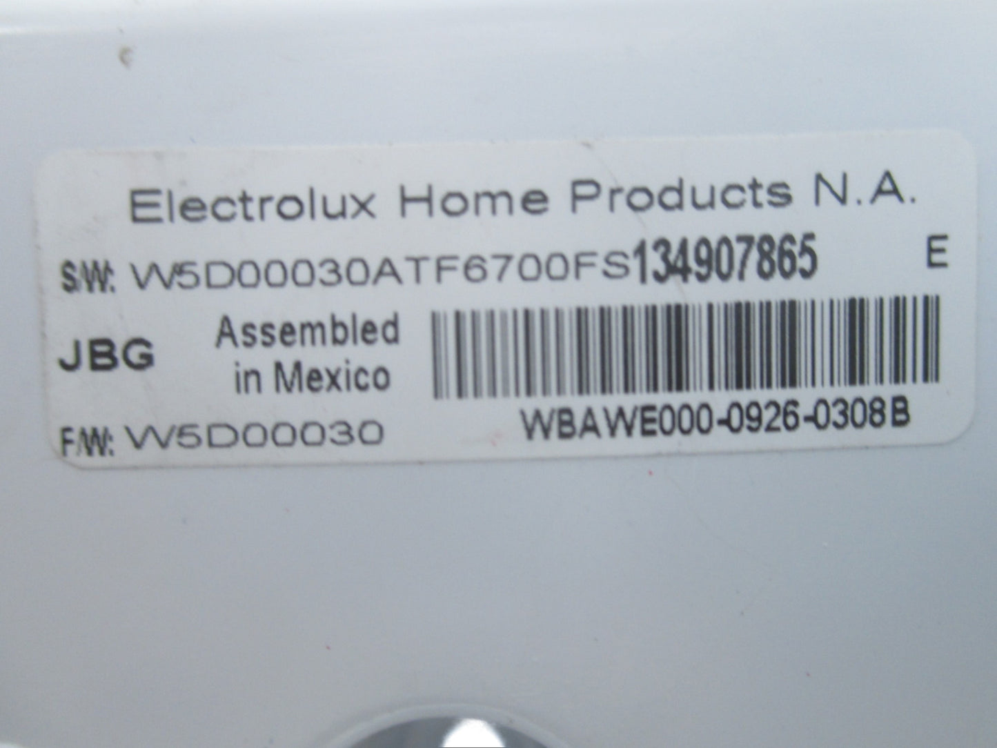 134907865 EL1345060B Frigidaire Washer Control *1 Year Guaranty* SAME DAY SHIP