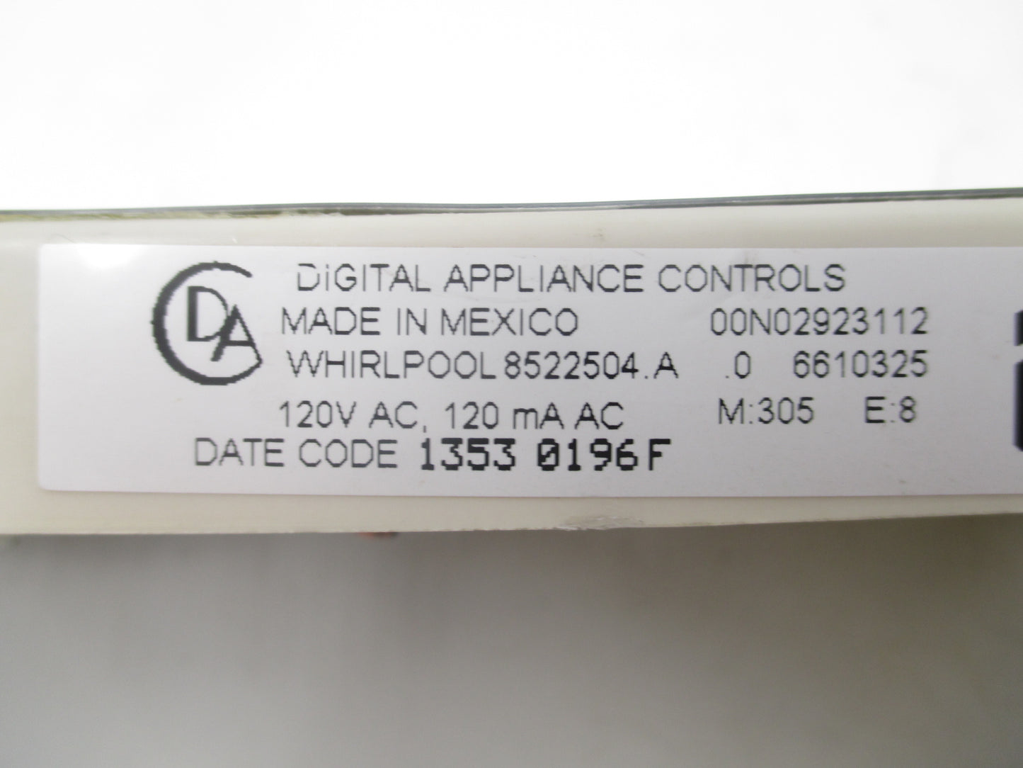 8522504 Whirlpool Black Stove Range Control Board *1 Year Guarantee* New Face