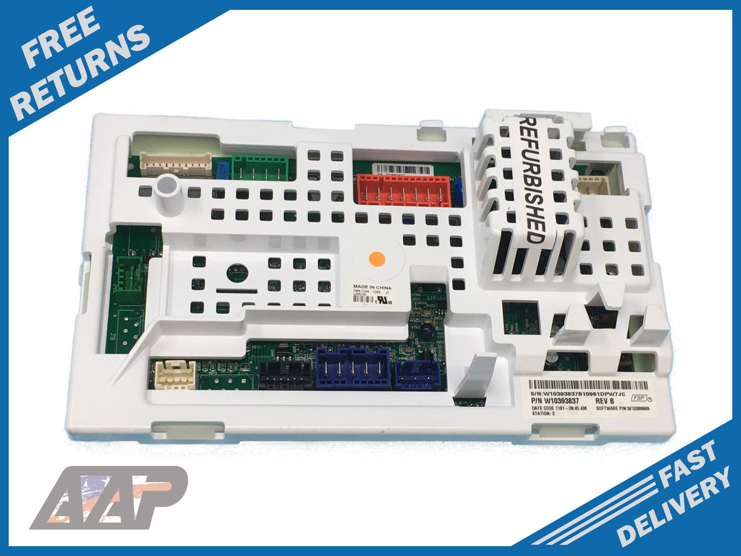 W10393837 AAP REFURBISHED Washer Control Board *LIFETIME Guarantee* FAST SHIP