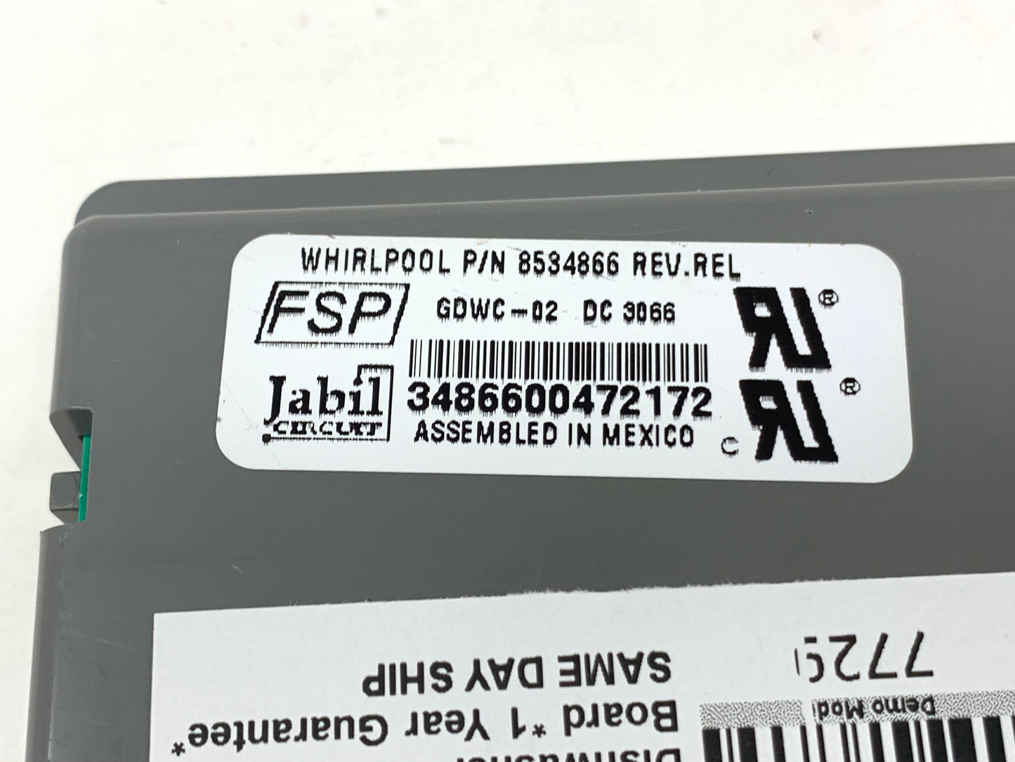 8534866 Whirlpool Dishwasher Control *LIFETIME Guarantee* 2-3 Day Delivery