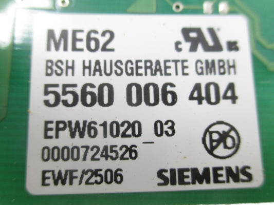 5560 006 404 Bosch Washer Control Board *1 Year Guaranty* FAST SHIP