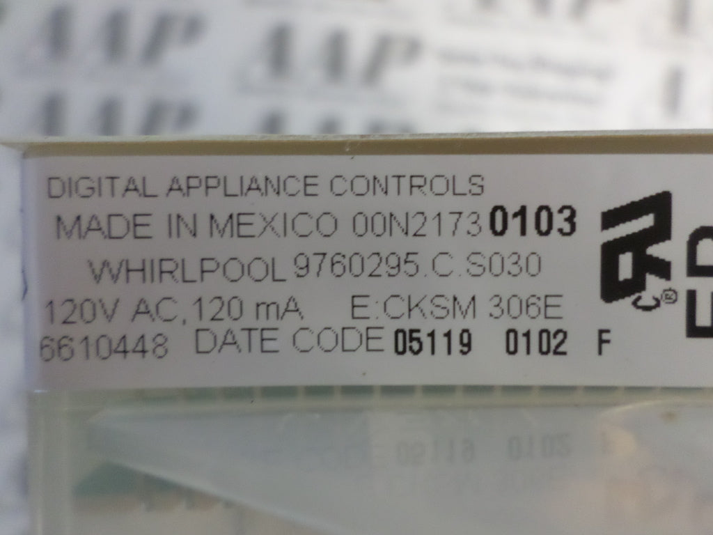 9760295 6610448 White Whirlpool Stove Control *LIFETIME Guarantee*