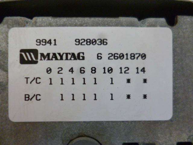 6 2601870 22002717 AAP REFURBISHED Maytag Washer Timer LIFETIME Guarantee