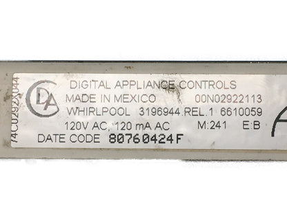 3196944 Whirlpool Black Stove Range Control Board *1 Year Guaranty* FAST SHIP