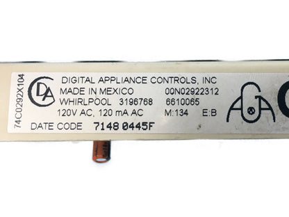 3196768 Whirlpool Black Stove Range Control Board *1 Year Guaranty* FAST SHIP