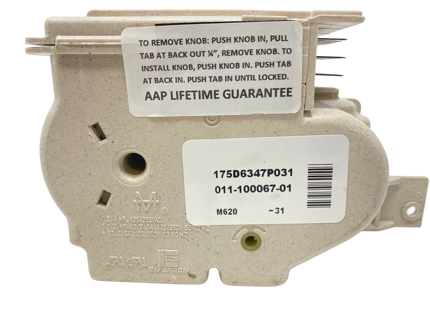 175D6347P006 175D6347P031 AAP REFURBISHED GE Washer Timer LIFETIME Guarantee