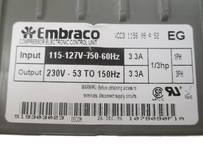 519303023 Embraco Refrigerator Inverter Control *1 Year Guaranty* FAST SHIP