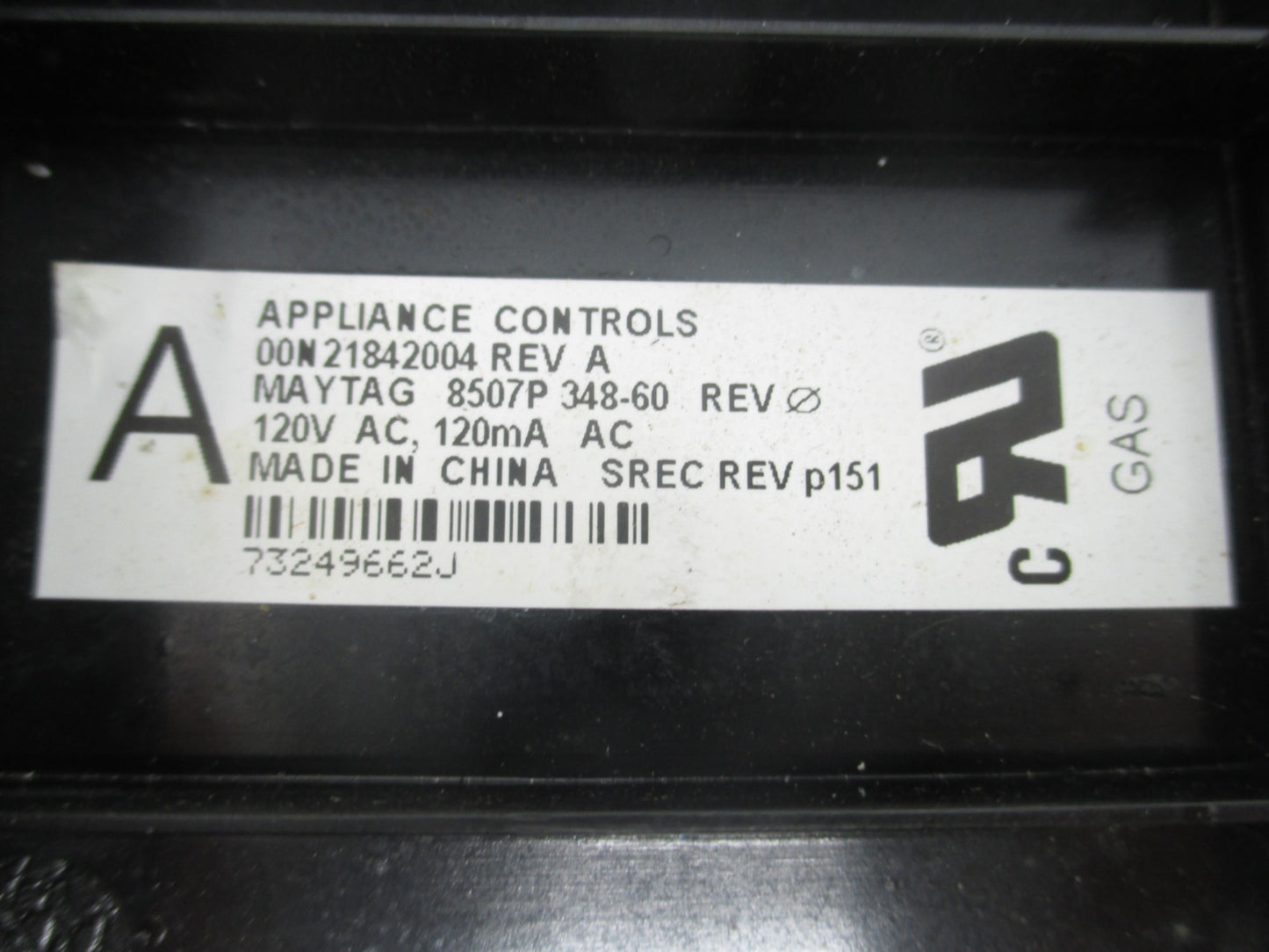 8507P348-60 AAP REFURBISHED Maytag Black Stove Control LIFETIME Guarantee