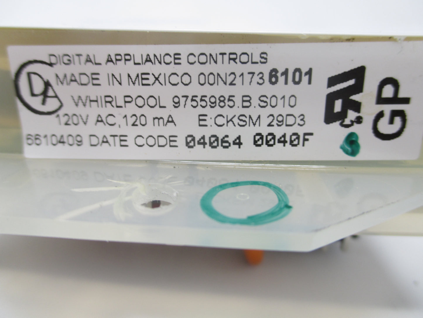 9755985 6610409 Whirlpool White Stove Control ⚡2 Year Warranty ⚡ Fast Shipping⚡