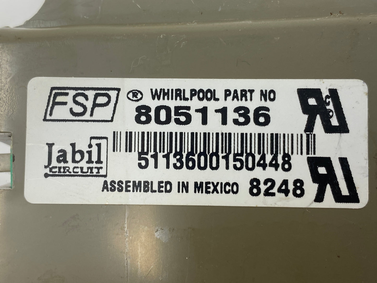 8051136 Whirlpool Dishwasher Control *LIFETIME Guaranty* 2-3 Day Delivery