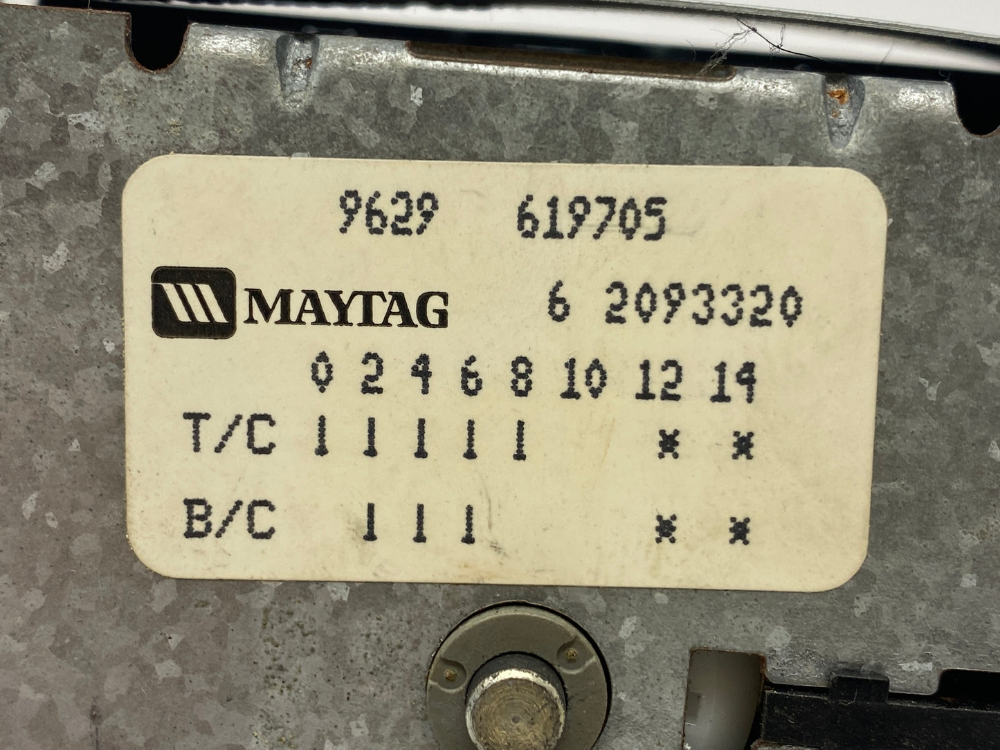 6 2093320 AAP REFURBISHED Maytag Washer Timer LIFETIME Guarantee 2-3 Day Deliver