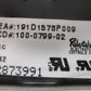191D1575P009 GE White Stove Range Control *1 Year Guaranty* FAST SHIP